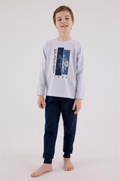 U.S. Polo Erkek Çocuk 4-15 Yaş İkili Takım Gri