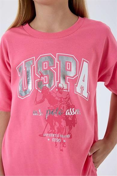 U.S. Polo Kız Çocuk 4-15 Yaş Lisanslı İkili Takım Pembe