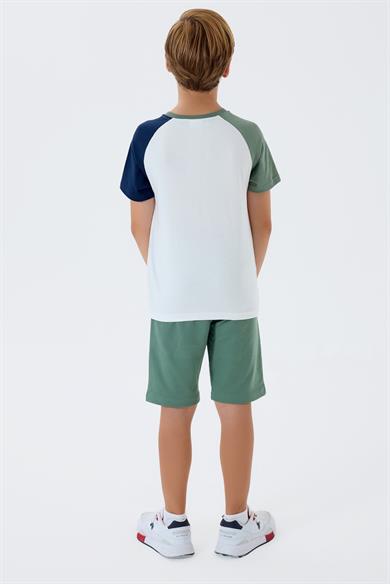 U.S. Polo Erkek Çocuk 4-15 Yaş İkili Şortlu Takım Beyaz