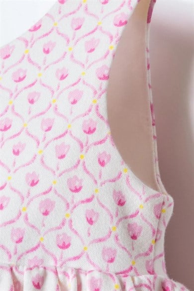 U.S. Polo Kız Bebek 6 Ay-3 Yaş %100 Pamuk Astarlı Elbise Pembe