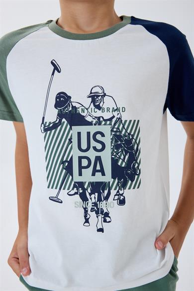 U.S. Polo Erkek Çocuk 4-15 Yaş İkili Şortlu Takım Beyaz