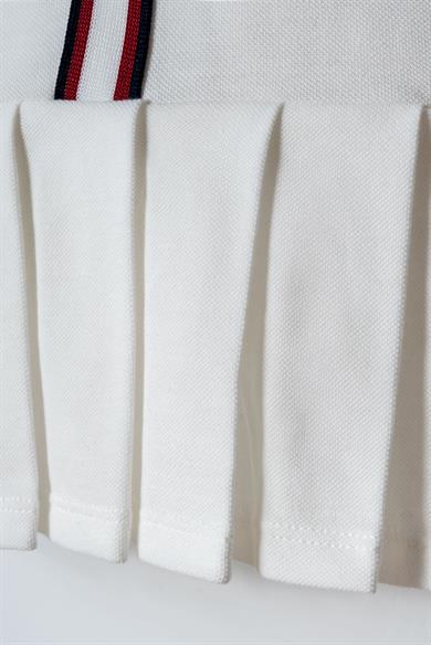 U.S. Polo Kız Bebek 6-36 Ay Lakos Pilise Etekli Elbise Beyaz