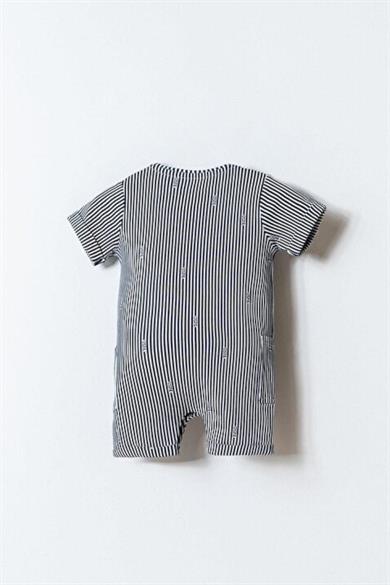 U.S. Polo Erkek Bebek 3-24 Ay Marin Desen Tulum Lacivert