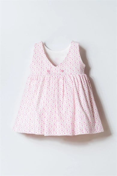 U.S. Polo Kız Bebek 6 Ay-3 Yaş %100 Pamuk Astarlı Elbise Pembe