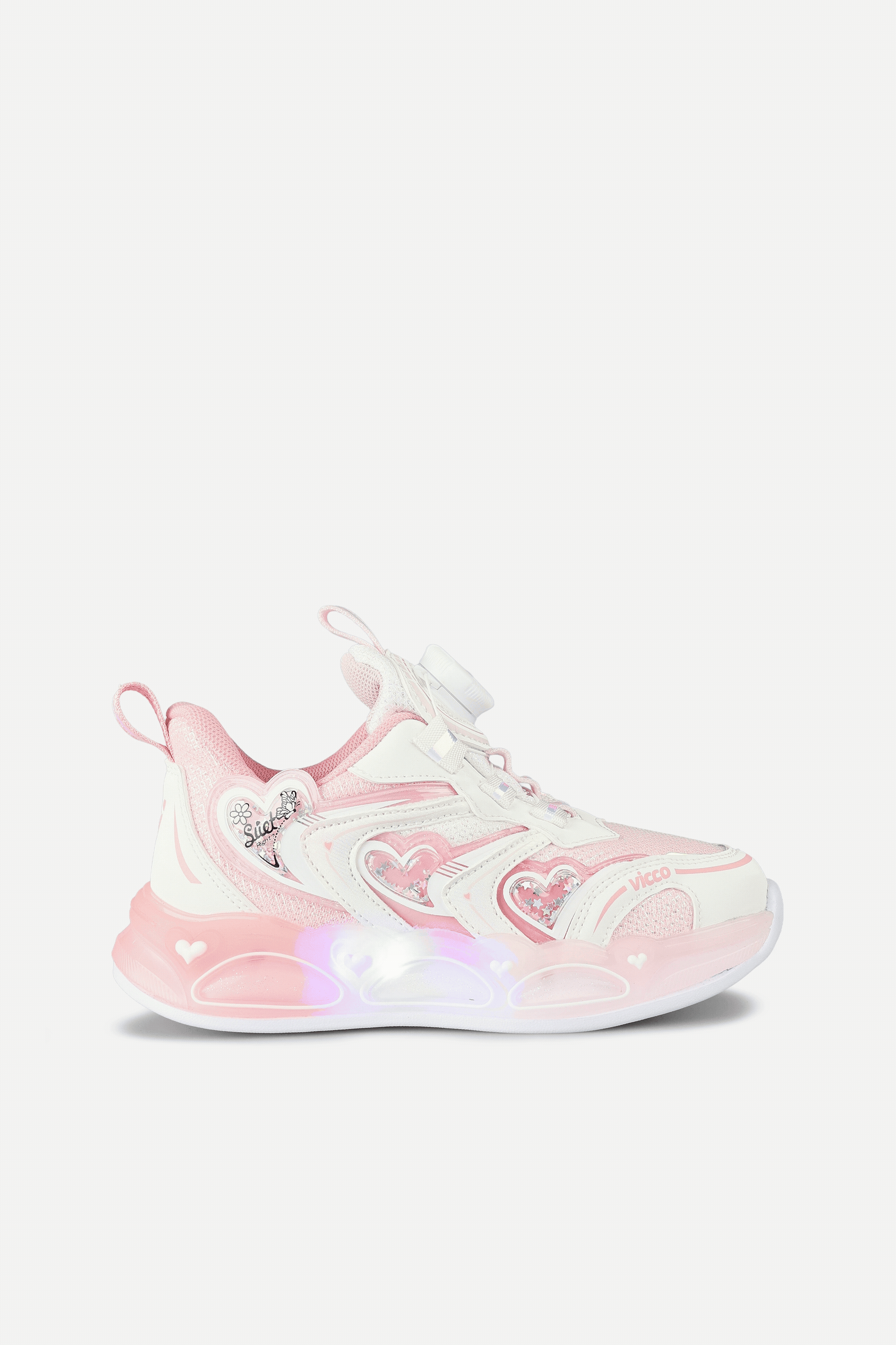 Vicco Kız Çocuk 24-28 Numara Benetti Işıklı Spor Ayakkabı Pembe