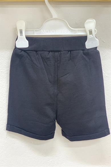 Woorage Erkek Bebek 9-36 Ay %100 Pamuk Duble Paça Penye Şort 4053 Siyah