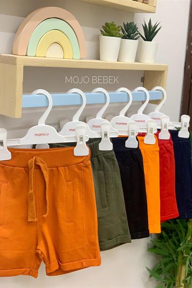 Woorage Erkek Bebek 9-36 Ay %100 Pamuk Duble Paça Penye Şort 4053 Kiremit