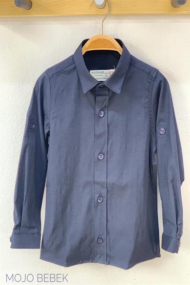 Woorage Erkek Bebek Ata Yaka Gömlek 4013 Lacivert
