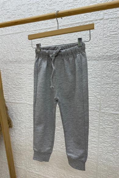 Woorage Erkek Çocuk 1-5 Yaş Lastikli Paça Yazlık Eşofman Altı 5013 Gri