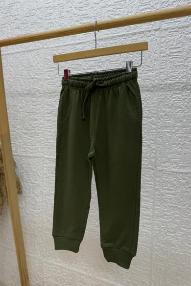 Woorage Erkek Çocuk 1-5 Yaş Lastikli Paça Yazlık Eşofman Altı 5013 Haki