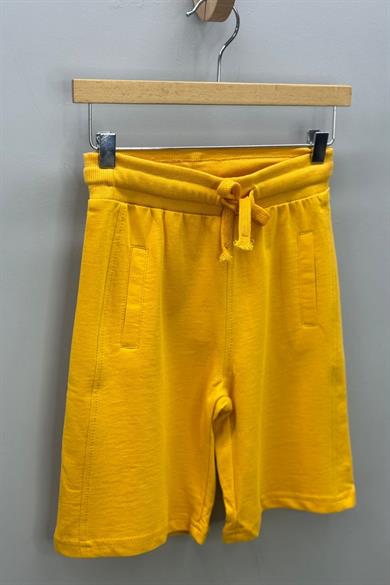 Woorage Erkek Çocuk 3-14 Yaş %100 Pamuk  Penye Şort 4054 Hardal