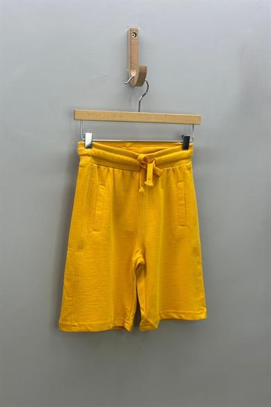 Woorage Erkek Çocuk 3-14 Yaş %100 Pamuk  Penye Şort 4054 Hardal