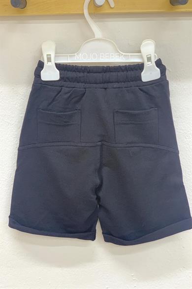Woorage Erkek Çocuk 3-14  Yaş Duble Paça Cepli  Şort 4065 Siyah