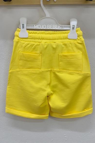 Woorage Erkek Çocuk 3-14  Yaş Duble Paça Cepli  Şort 4065 Sarı