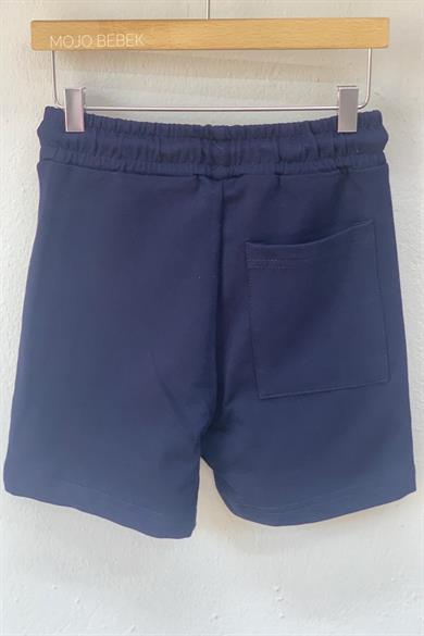 Woorage Erkek Çocuk 5-12 Yaş %100 Pamuk  Penye Şort 5204 Lacivert