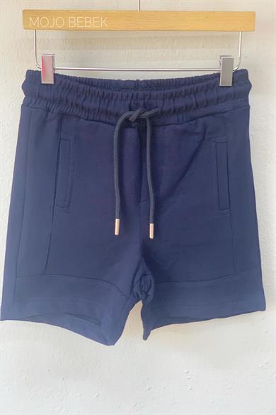 Woorage Erkek Çocuk 5-12 Yaş %100 Pamuk  Penye Şort 5204 Lacivert