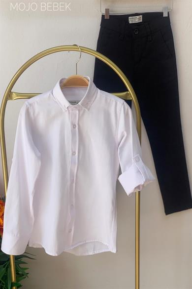 Woorage Erkek Çocuk 5-14 Yaş Kanvas Pantolon 5037 Siyah