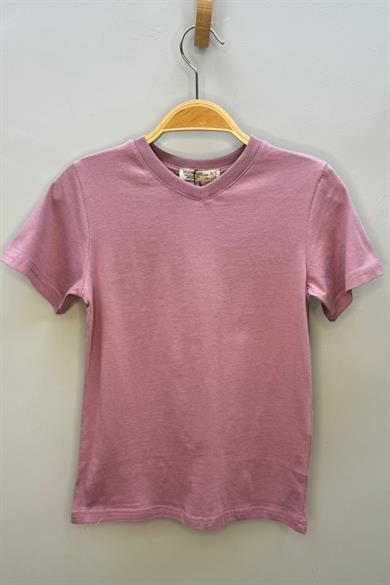 Woorage Erkek Çocuk Basic Kısa Kol T-shirt 9187 Gülkurusu