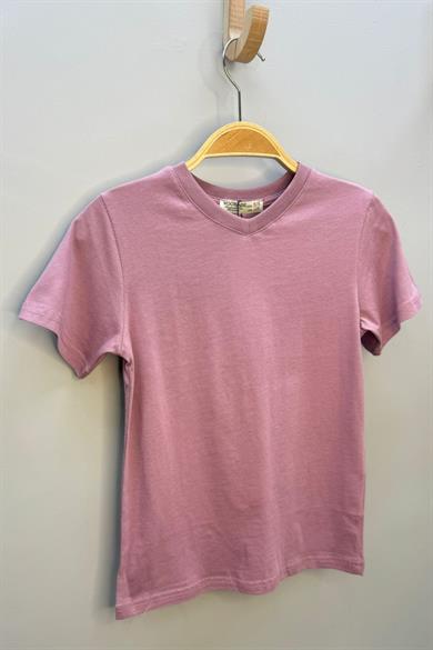 Woorage Erkek Çocuk Basic Kısa Kol T-shirt 9187 Gülkurusu