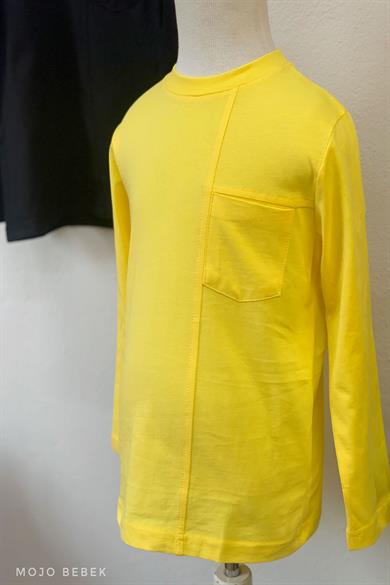 Woorage Erkek Çocuk Basic Uzun Kol T-shirt 1115 Sarı