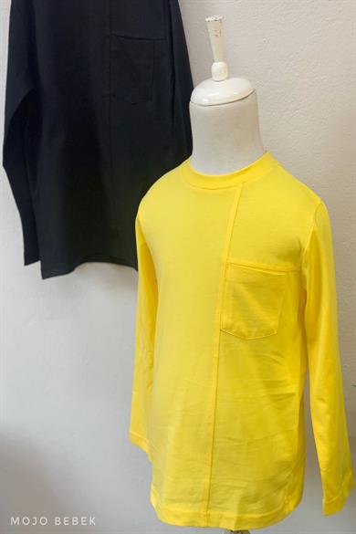 Woorage Erkek Çocuk Basic Uzun Kol T-shirt 1115 Sarı