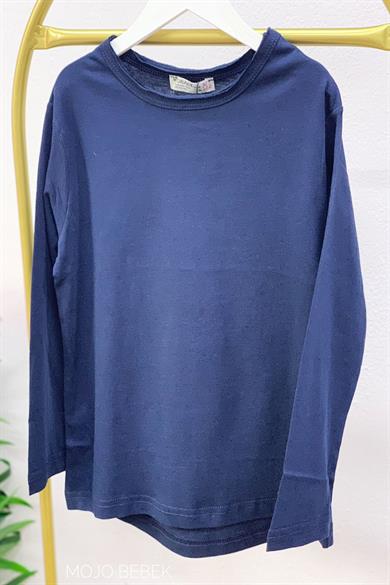 Woorage Erkek Çocuk Basic Uzun Kol T-shirt 5068 Lacivert