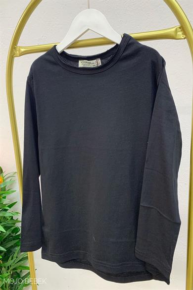 Woorage Erkek Çocuk Basic Uzun Kol T-shirt 5068 Siyah