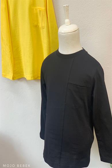 Woorage Erkek Çocuk Basic Uzun Kol T-shirt 1115 Siyah