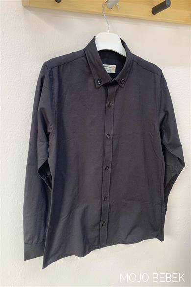 Woorage Erkek Çocuk Düğmeli Yaka Gömlek 4014 Siyah