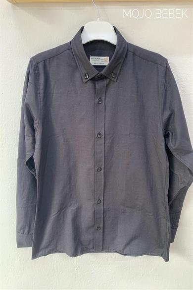 Woorage Erkek Çocuk Düğmeli Yaka Gömlek 4014 Siyah