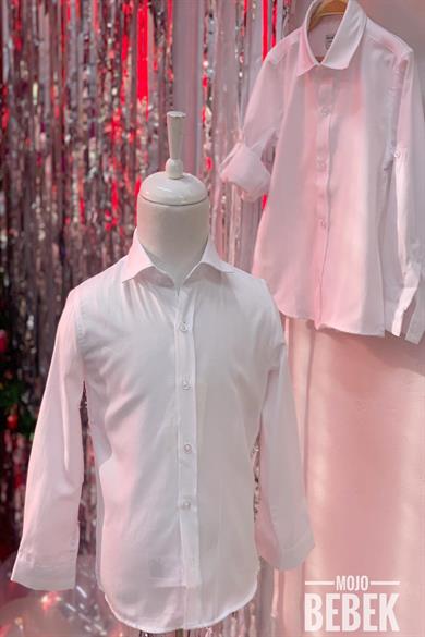 Woorage Erkek Çocuk Düğmeli Yaka Gömlek 4007 Beyaz