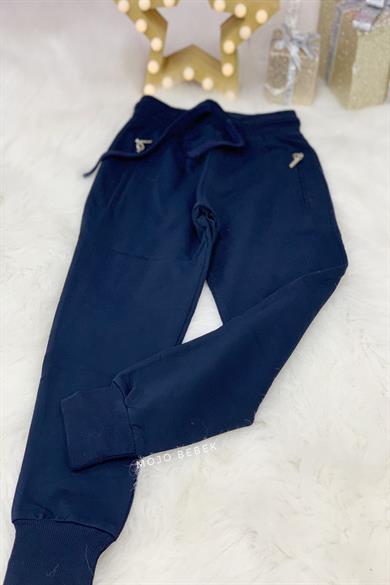 Woorage Erkek Çocuk Fermuarlı Cepli Eşofman Altı 04100 Lacivert