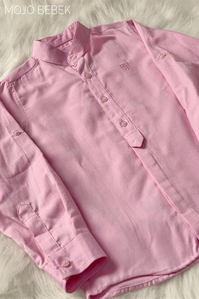 Woorage Erkek Çocuk Hakim Yaka Gömlek 3805 Pembe