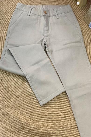 Woorage Erkek Çocuk Kanvas Pantolon 0301 Krem