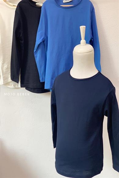 Woorage Erkek Çocuk Lazer Kesim Basic T-shirt 0360 Lacivert