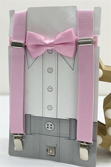 Woorage Erkek Çocuk Papyon Askı Takım 01101 Pembe