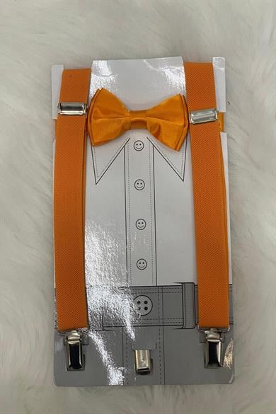 Woorage Erkek Çocuk Papyon Askı Takım 01101 Turuncu