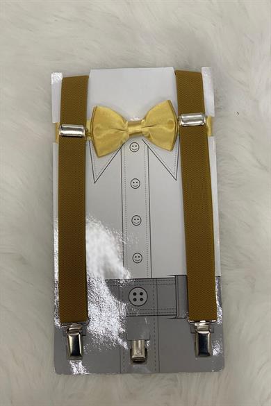 Woorage Erkek Çocuk Papyon Askı Takım 01101 Hardal