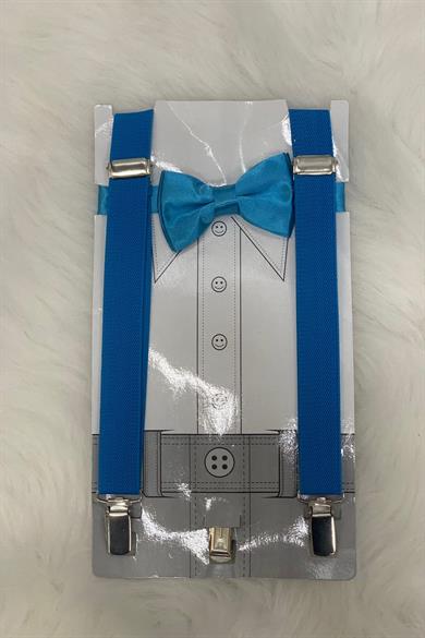 Woorage Erkek Çocuk Papyon Askı Takım 01101 Saks