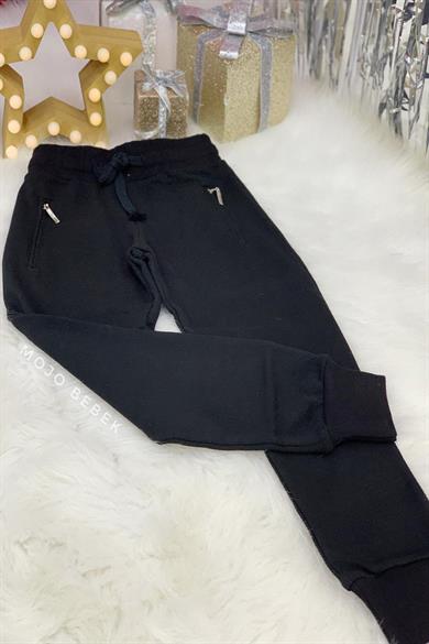 Woorage Erkek Çocuk Petek Eşofman Altı 5043 Siyah