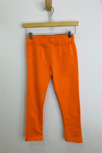 Woorage Kız Bebek 1-5 Yaş Penye Uzun Tayt 3157 Turuncu