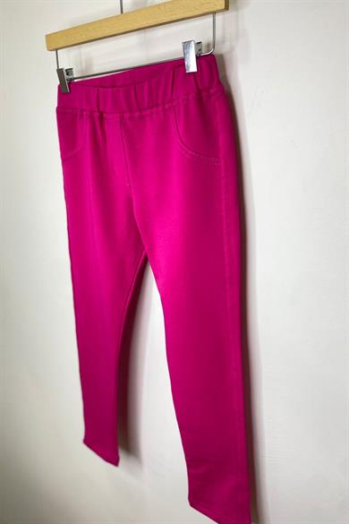 Woorage Kız Bebek 1-5 Yaş Penye Uzun Tayt 3157 Fuşya