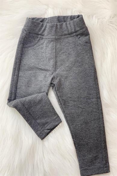 Woorage Kız Bebek 1-5 Yaş Penye Uzun Tayt 3157 Füme