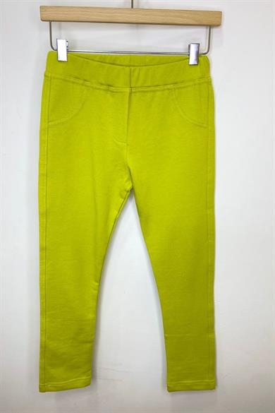 Woorage Kız Bebek 1-5 Yaş Penye Uzun Tayt 3157 Yağ Yeşili