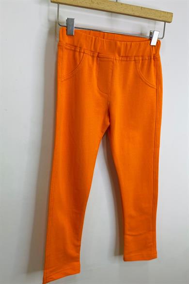 Woorage Kız Bebek 1-5 Yaş Penye Uzun Tayt 3157 Turuncu