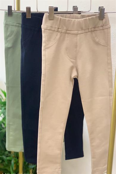 Woorage Kız Bebek 1-5 Yaş Penye Uzun Tayt 3157 Taş Rengi