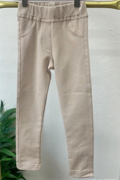 Woorage Kız Bebek 1-5 Yaş Penye Uzun Tayt 3157 Taş Rengi