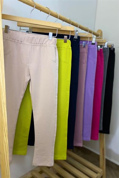 Woorage Kız Bebek 1-5 Yaş Penye Uzun Tayt 3157 Fuşya