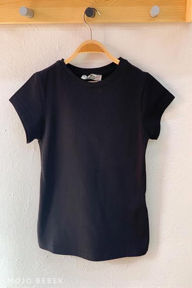 Woorage Kız Çocuk Basic Kısa Kol T-shirt 9950 Siyah