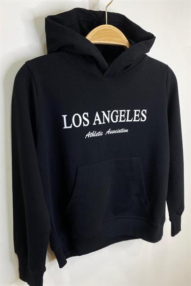 Woorage Kız Çocuk Los Angeles Kapüşonlu Eşofman Tkm 3915 Siyah